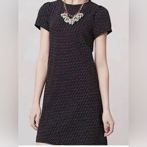Anthropologie Maeve Knit Shift Polka Dot Dress